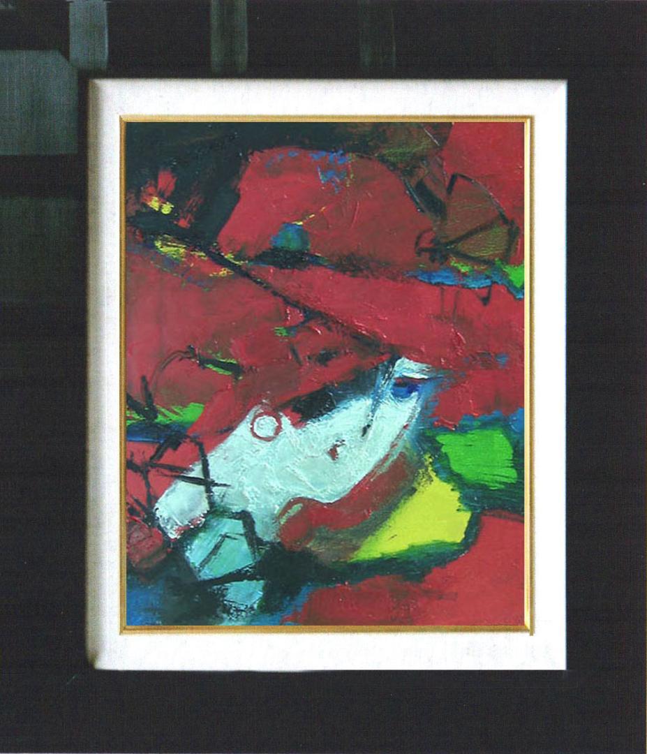 油絵 菅家令子 絵 絵画インテリア 額付(白) uF6-071502 人物 女性