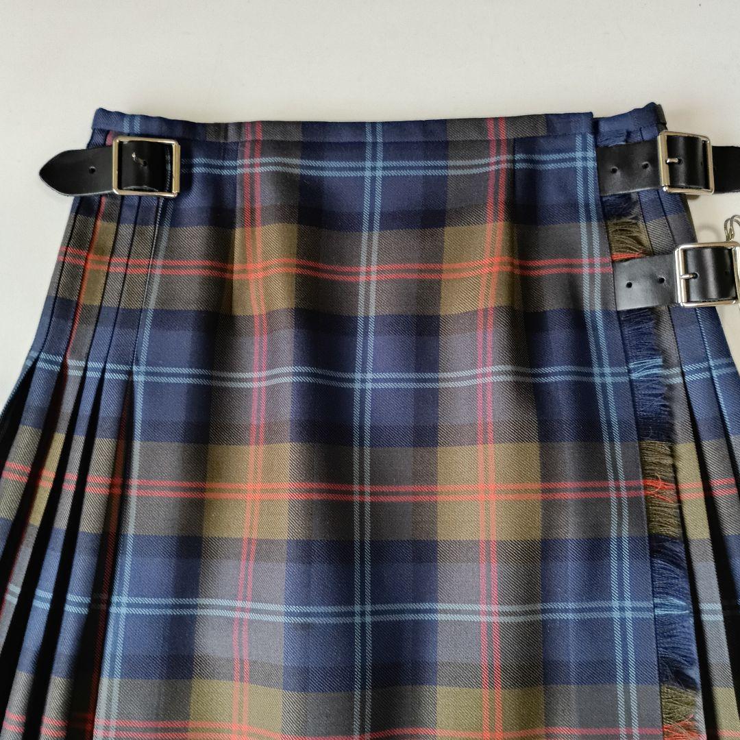 美品　オニールオブダブリン×ロイスクレヨン　チェック　ひざ丈巻きスカート