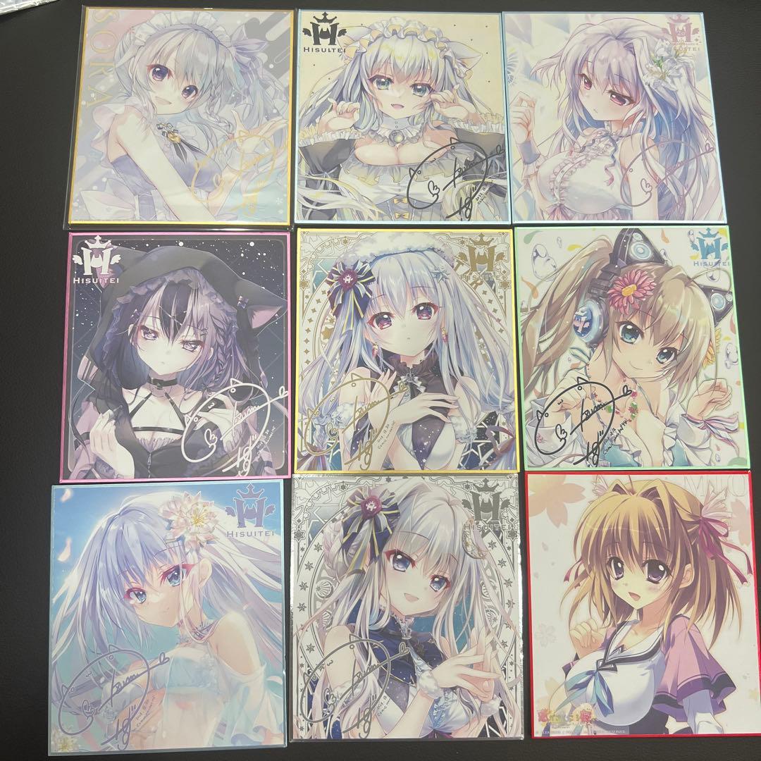 e*u様 ぱれっと ミニ色紙 和泉つばす 翡翠亭 ぱれっとカフェ 9枚