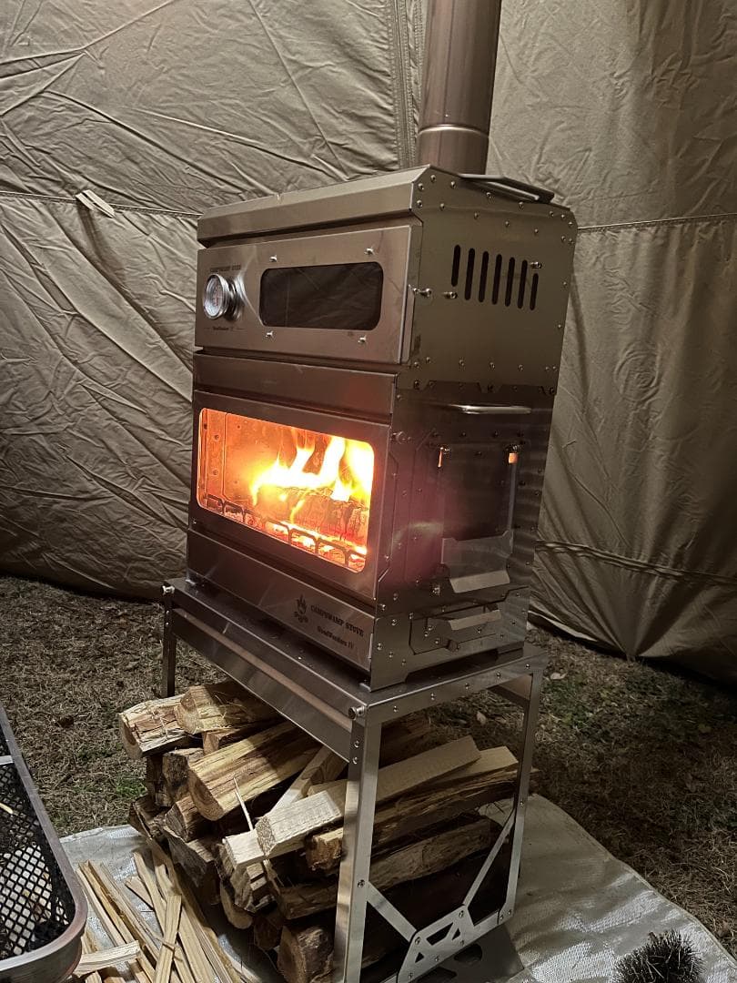 薪ストーブWoodWonders4＋パイプオーブン＋レンコンテント2M＋ガード