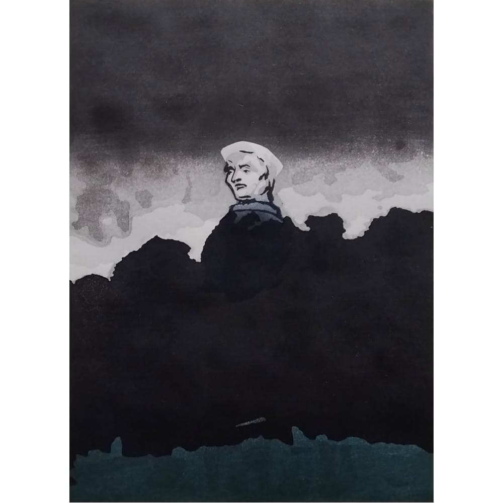 新版画富士三十六景ノ内乙女峠の秋晴 徳力富吉郎画、昭和15頃内田美術