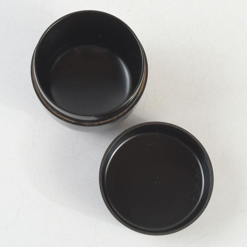 茶道具 加賀蒔絵師 志田伯峰作 鼓蒔絵 中棗 共箱 V 9519