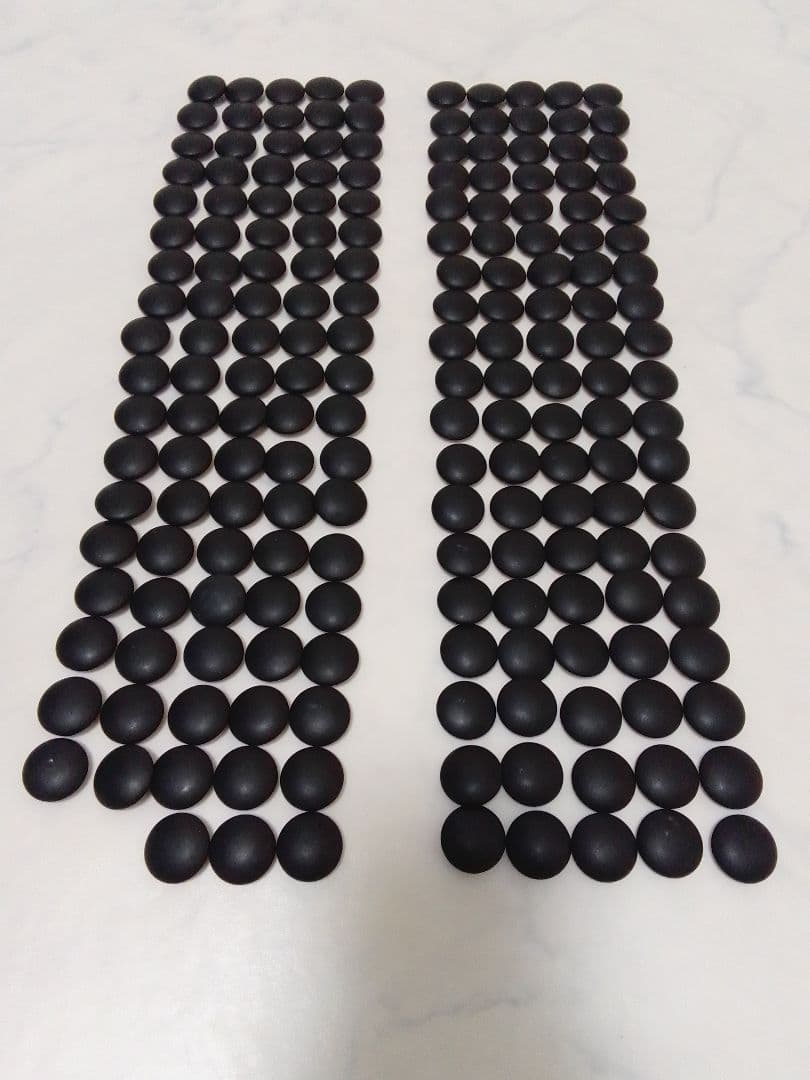 日向特製 本蛤碁石 34号 特製蛤白石(181個) 那智黒石(188個) 囲碁