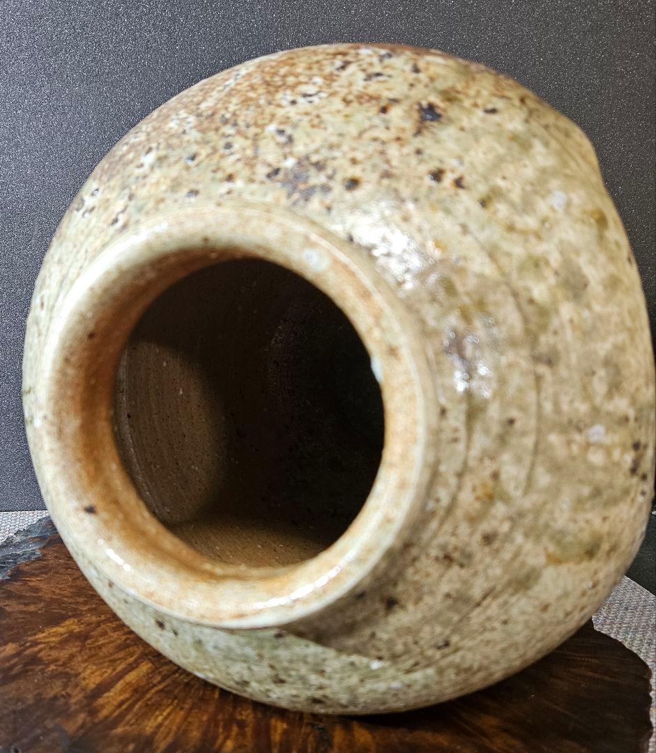 伊賀焼　森里香山作　窯変　高約28.0cm壺　大壺　花入　オブジェ定価30万円