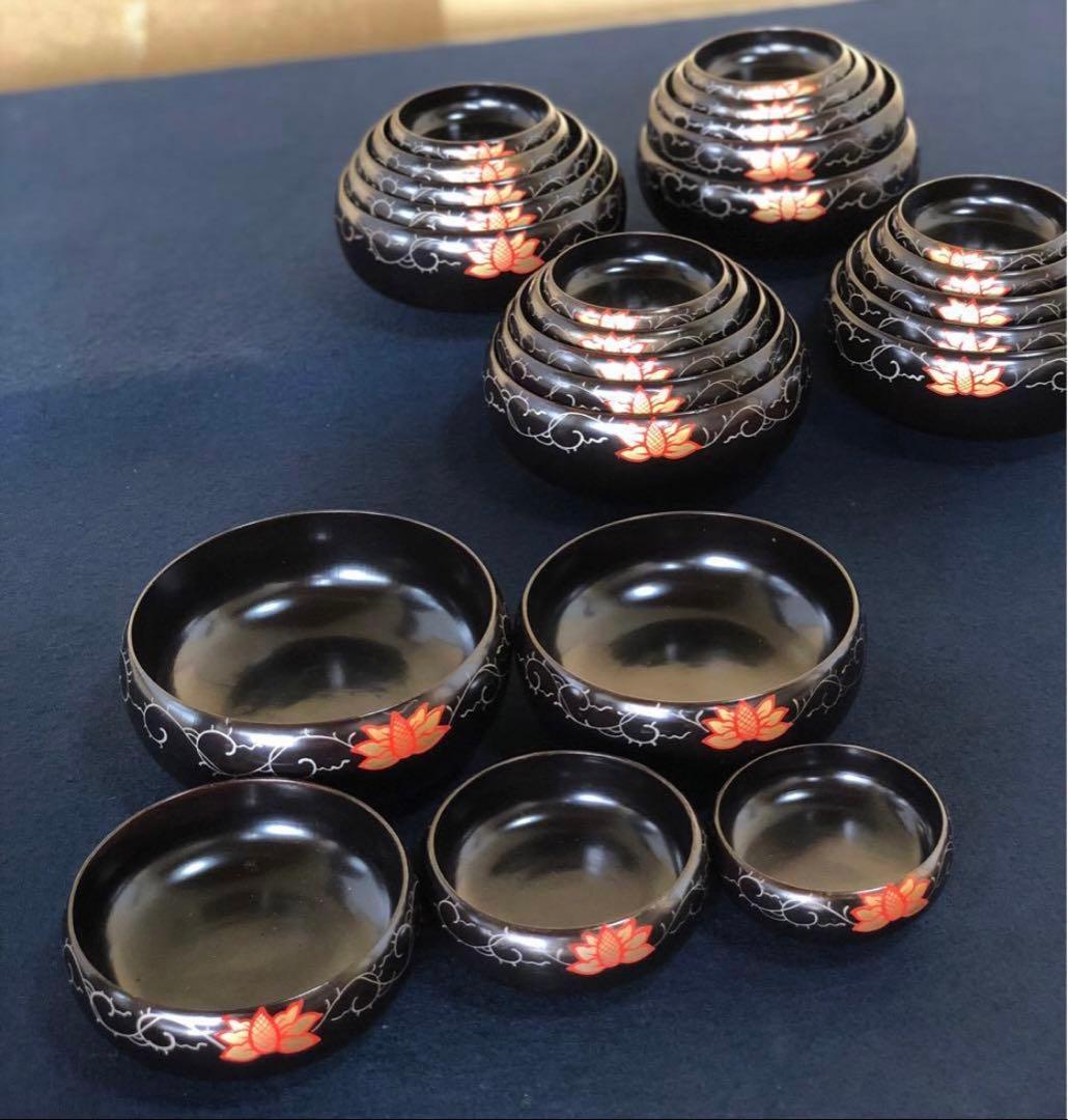 《R》輪島塗 会席五ツ揃小鉢5客 蒔絵付 木製漆器　251007あ7