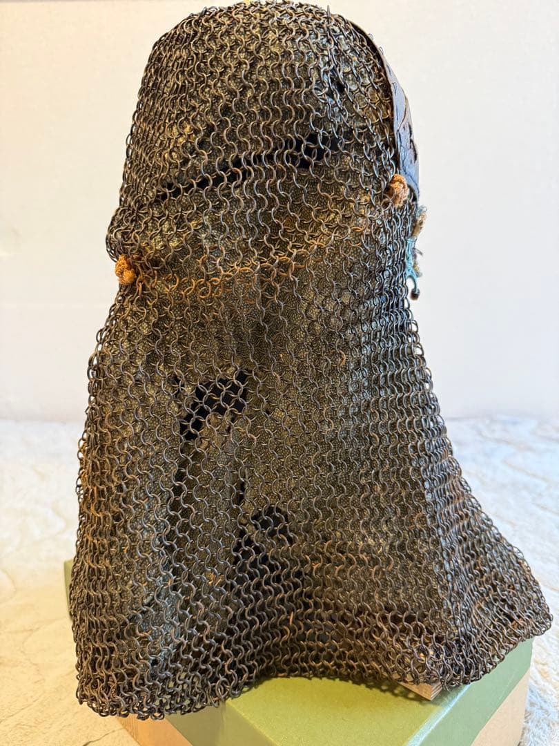 ⭕️ 江戸時代　鎖帷子　【鉢金付き鎖頭巾】　幕末　新撰組　忠臣蔵　❶