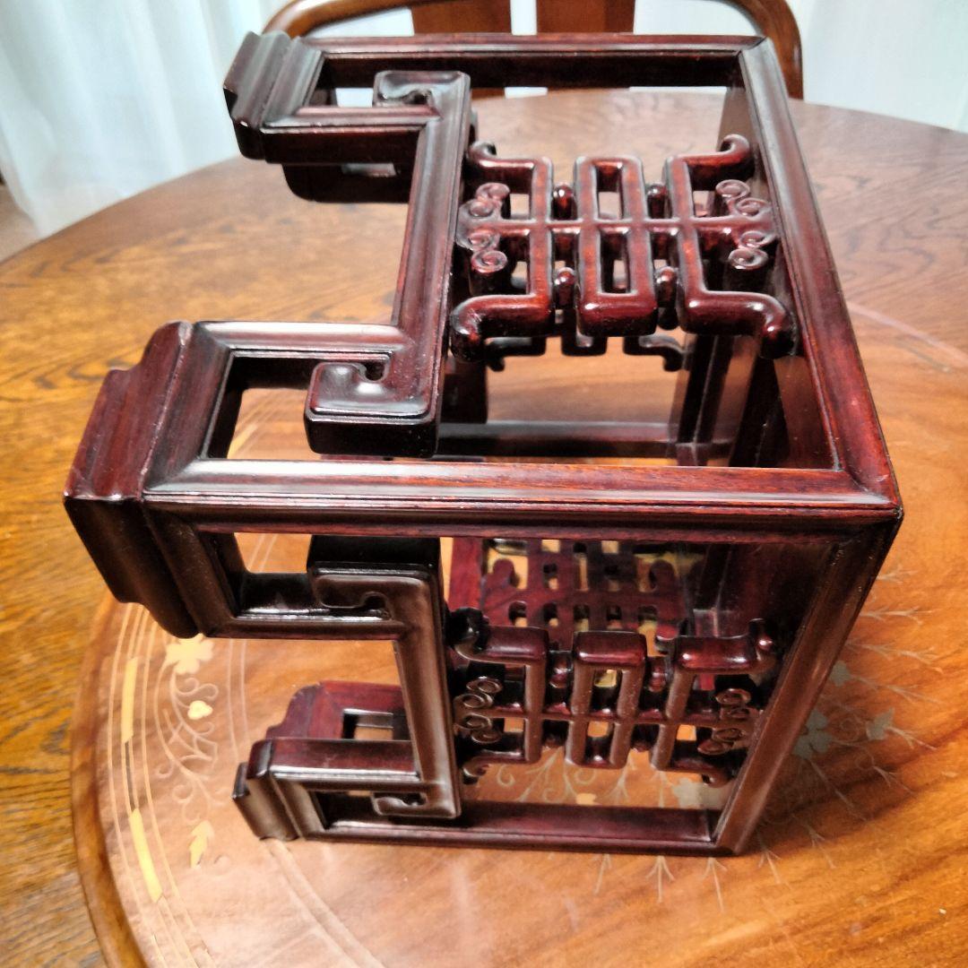 花台 中国 唐木 花台飾台 香炉台 盆栽台 正方卓 中国美術 訳アリ