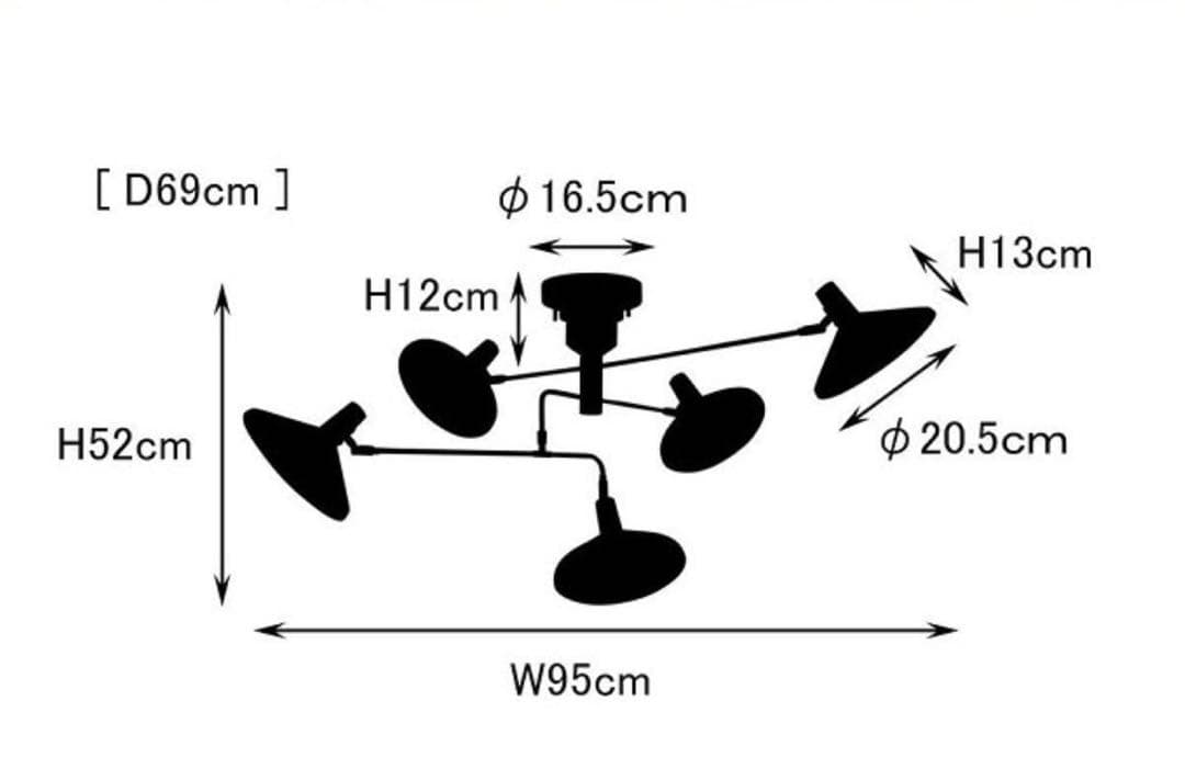 roanokeロアノーク 5灯ブラックシーリングライト スポットライト