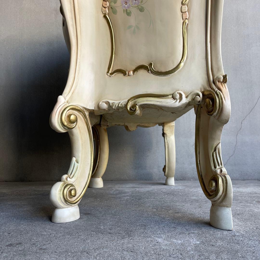 ナイトテーブル3段チェストロココ様式姫系オールドビンテージ