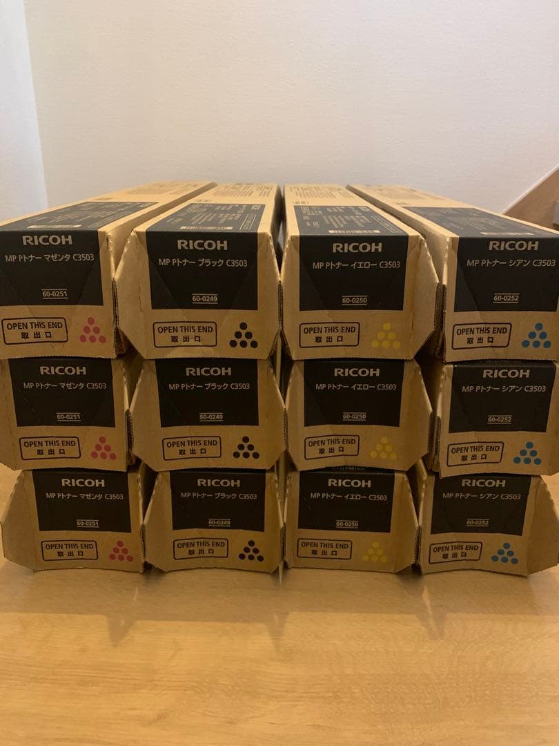 RICOH MP トナーカートリッジ C3503 4色セット✖︎3セット - メルカリ