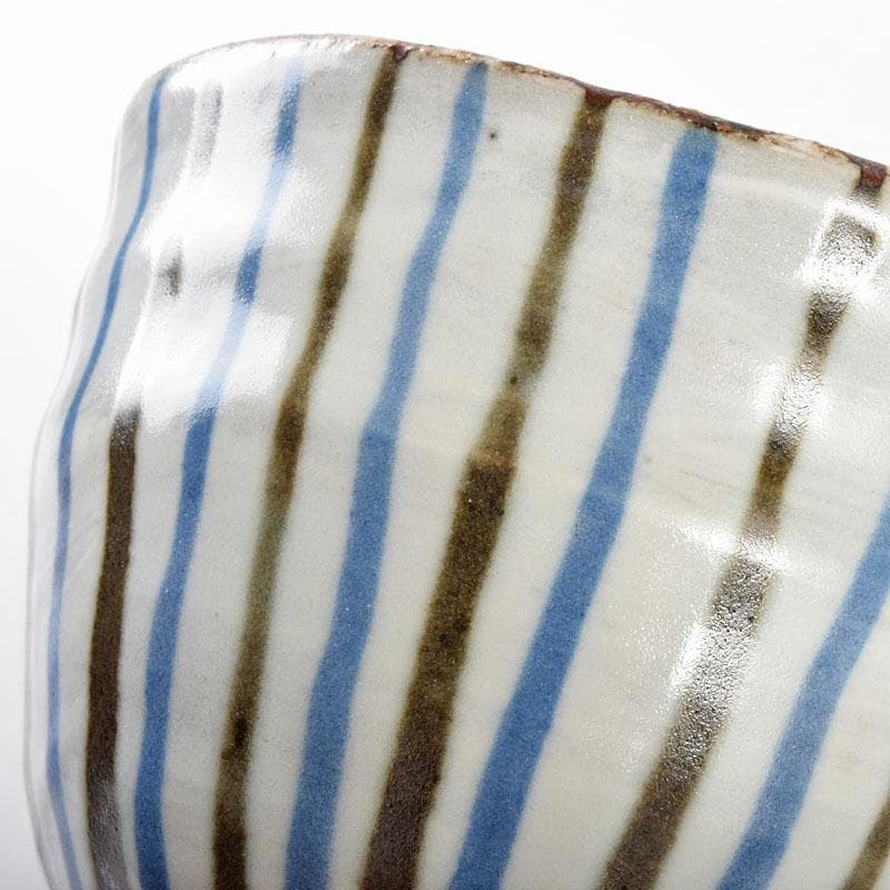 茶道具　河井寛次郎作　糖白釉　土賊文碗　仕覆付　共箱　M　R4957