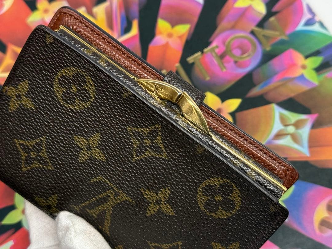 ルイヴィトン　モノグラム　ポルトモネ・ビエ　ヴィエノワ　がま口付き財布