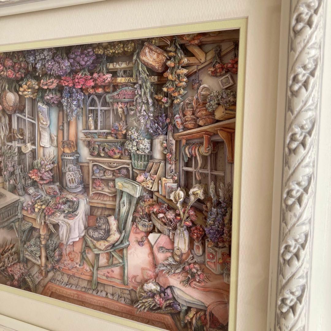 シャドーボックス 完成品 キムジャコブス ドライフラワー ハンドメイド