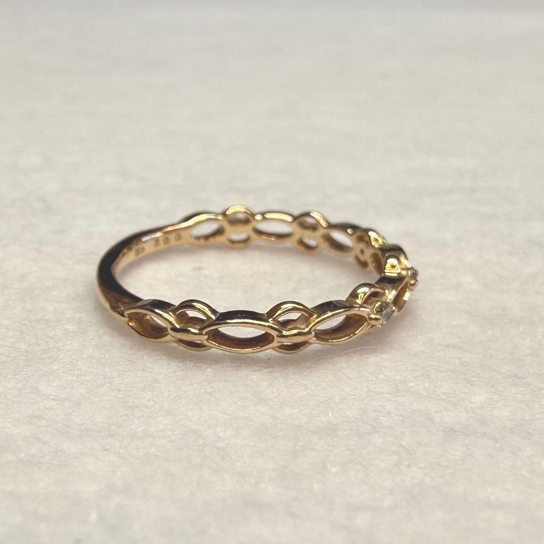 美品 agete アガット 指輪 5号 K10 ピンキー　リング