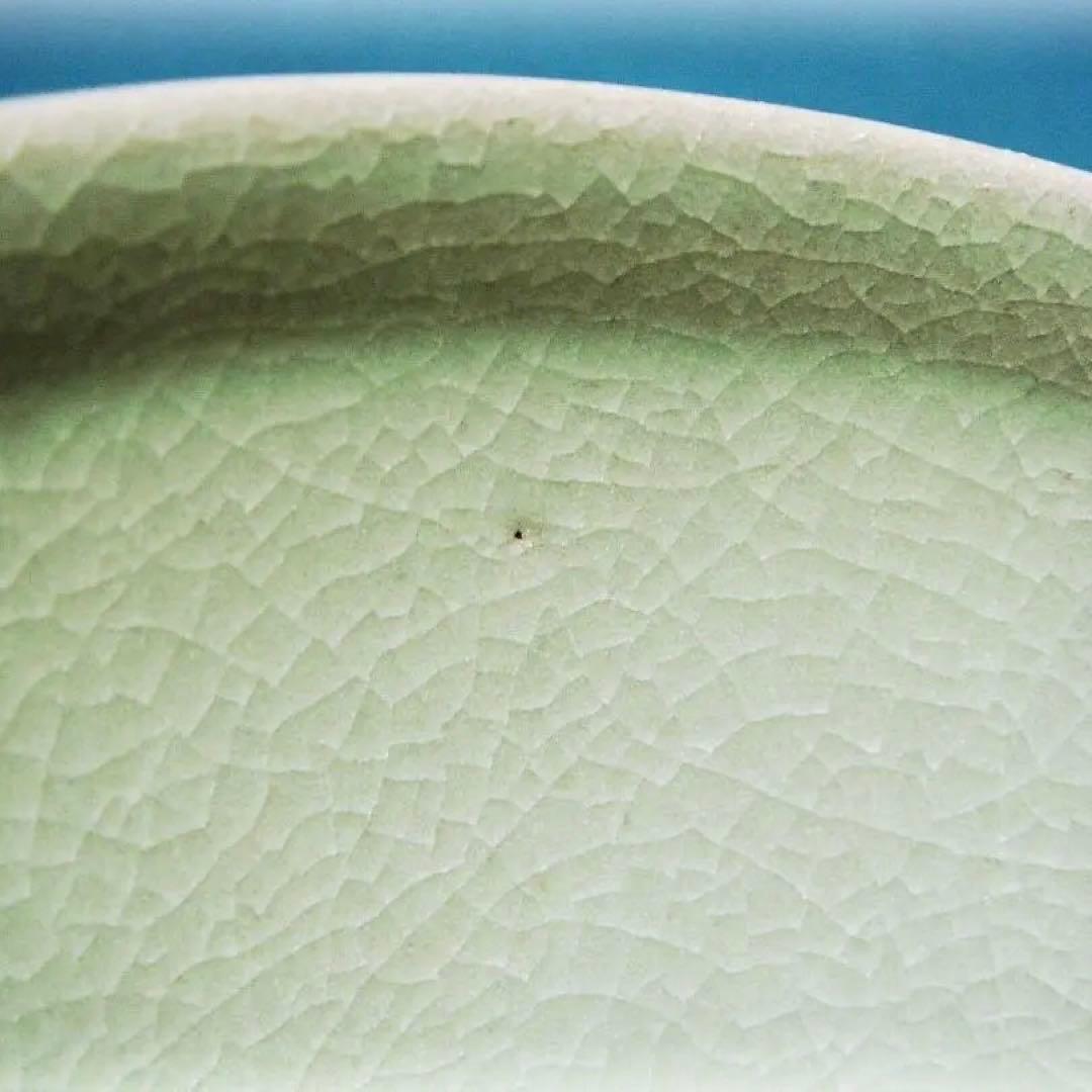 384『青磁 天目茶碗 柳 鳥』 /骨董品 古美術 古玩 アンティーク