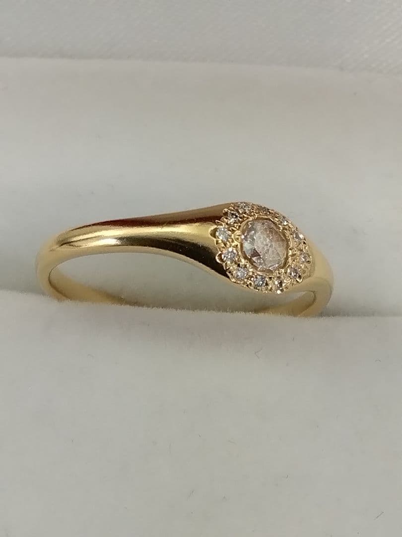 SSAvaron K18ローズカットダイヤモンドリング　　中古品
