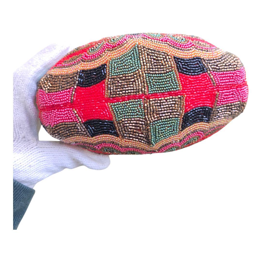 カラフルビーズ装飾パーティーバッグ