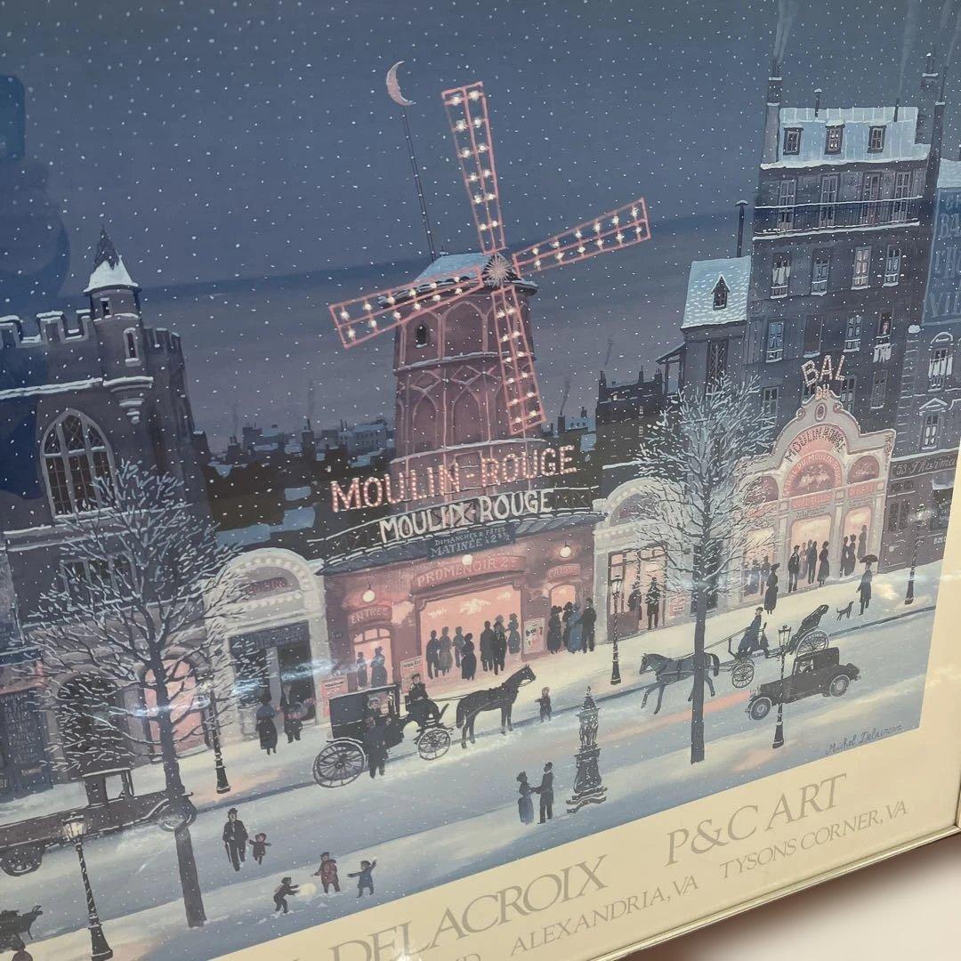 ミッシェル ドラクロワ「雪のムーランルージュ」 ポップアート インテリア