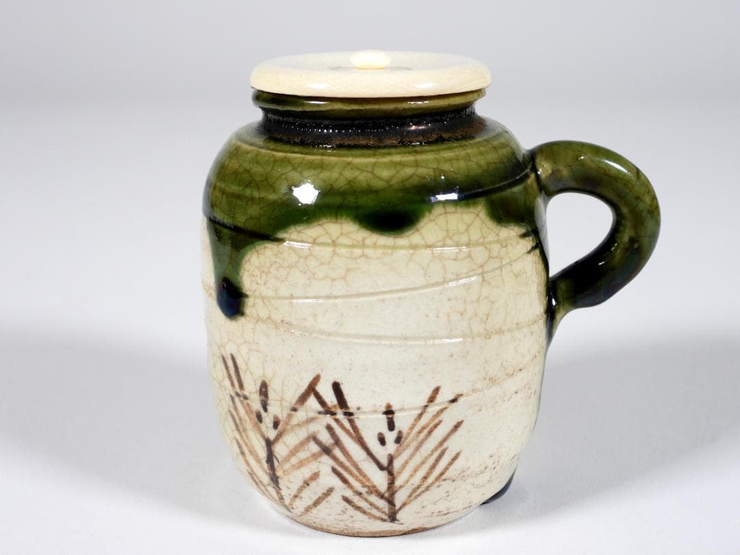 不老園 造 色変 四滴茶入 共箱 煎茶道具