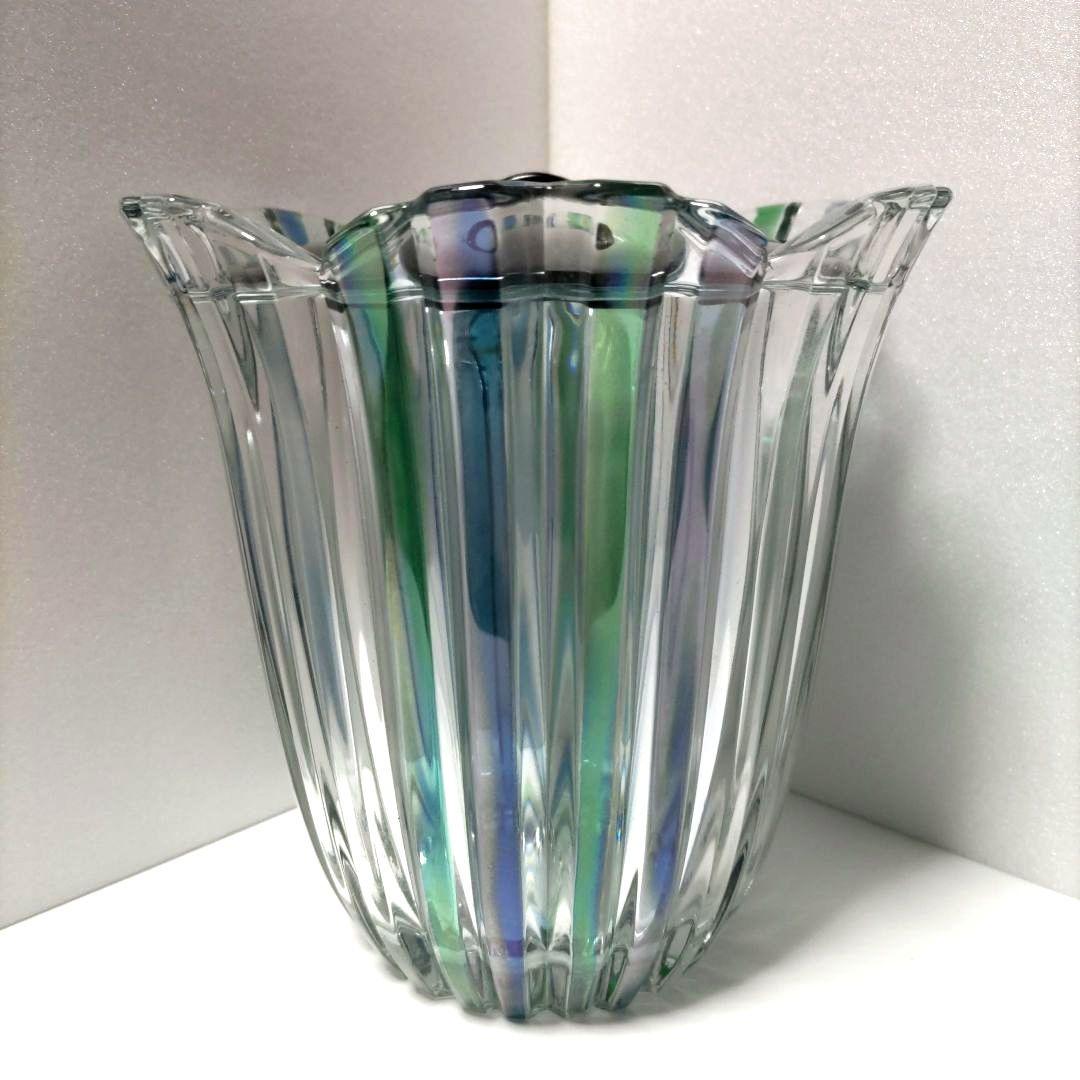 茶道具 水指 義山 ガラス 硝子 蛍袋 美術品・アンティーク・コレクション