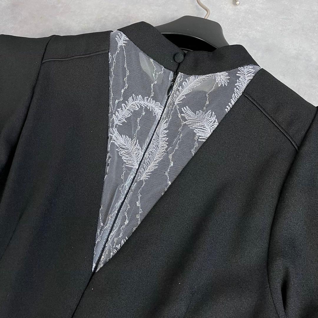 【タグ付き】niana スリーブスリット刺繍レースフレアドレス 結婚式 お呼ばれ