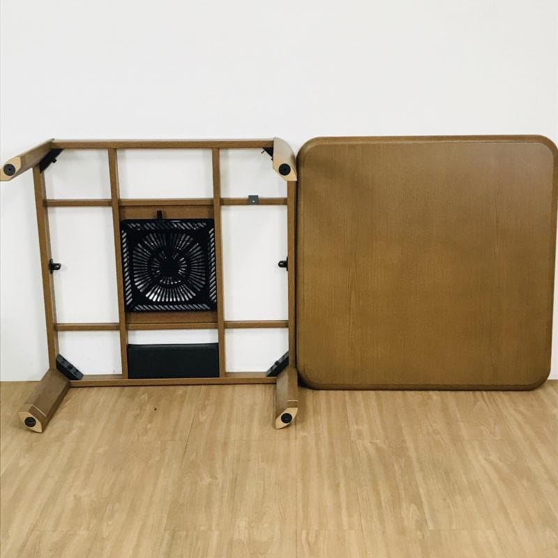 シンプル 温風ファンヒーター こたつテーブル80