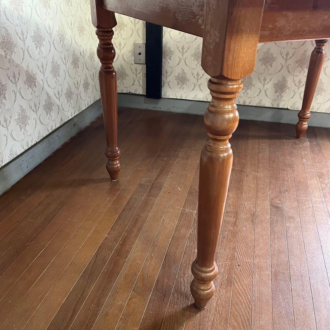 【アンティーク】北欧レトロ 天然木 エクステンションテーブル ダイニングテーブル