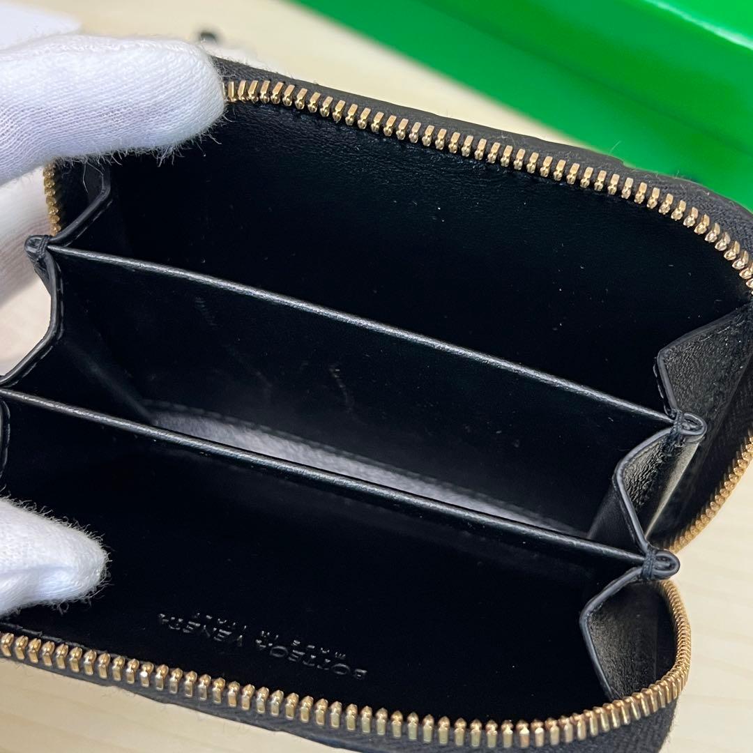 ボッテガヴェネタ イントレチャート ケース ブラック ゴールド金具 レザー