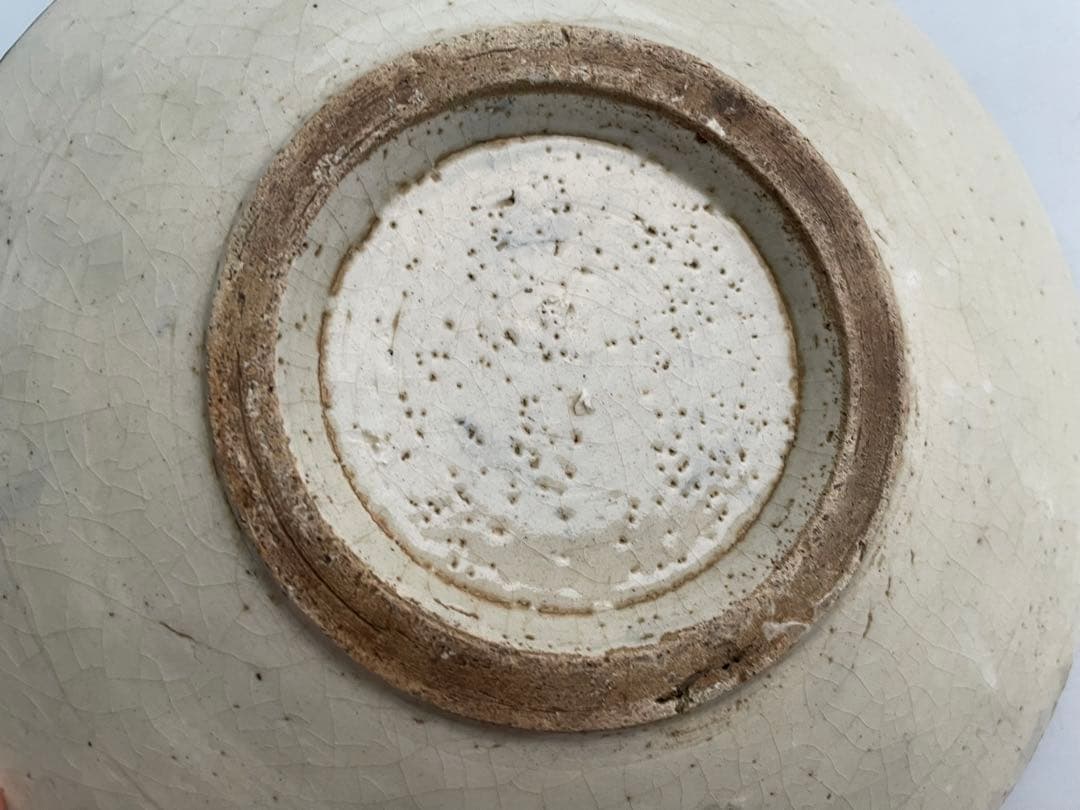 骨董 アンティーク 瀬戸 七寸皿 絵瀬戸 紅葉文様 石皿