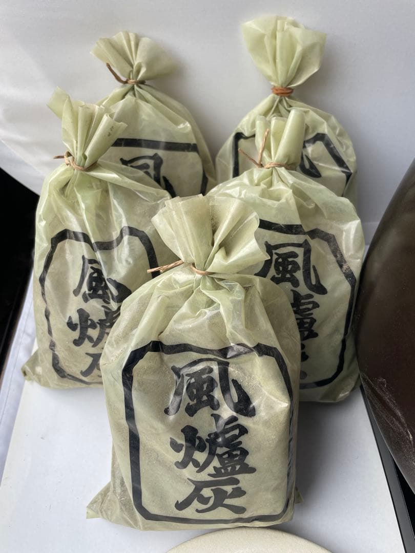 茶道具 風炉一式 6点セット 面取風炉 柿合塗小板 五徳 底