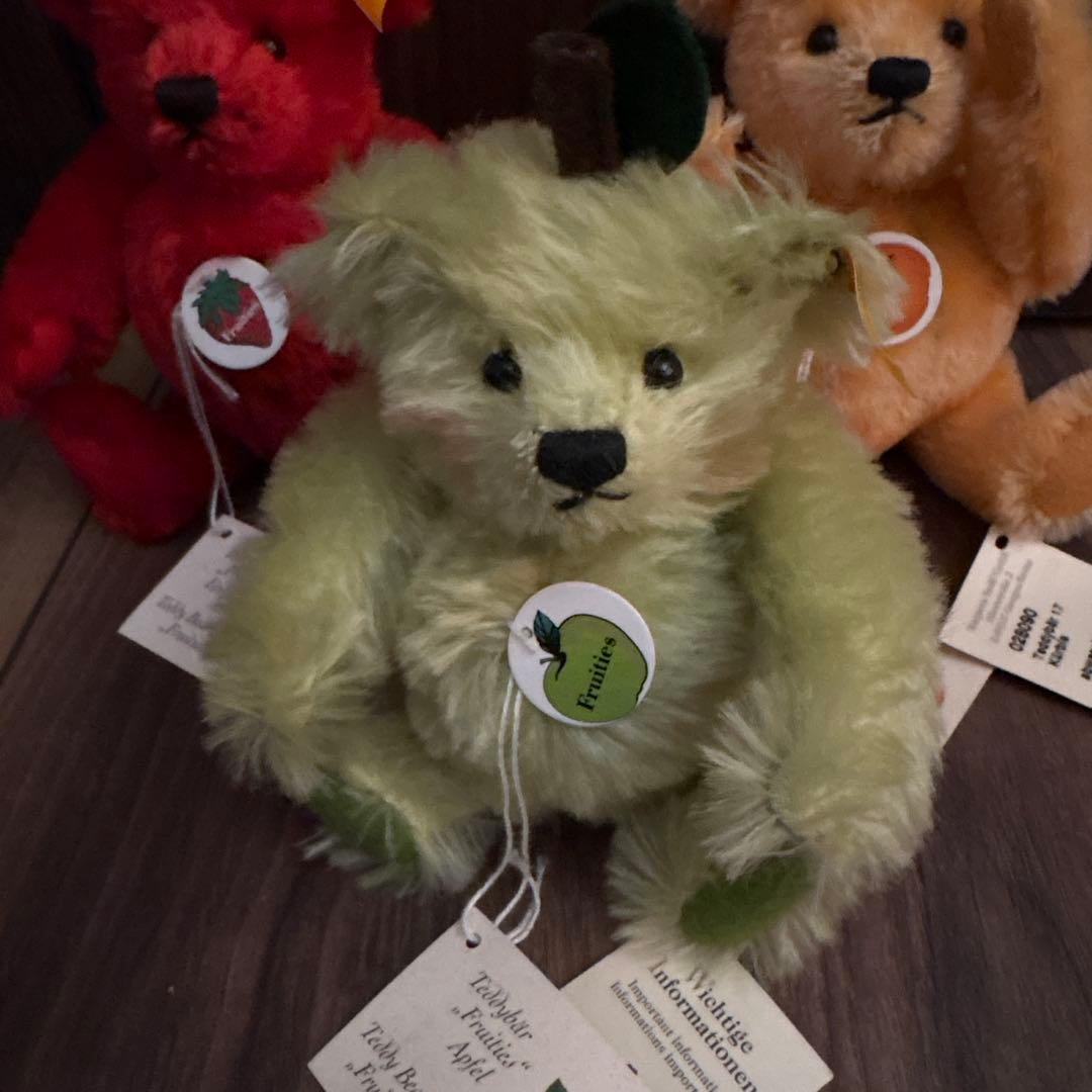 りす シュタイフテディベア パンプキン ストロベリー 青リンゴ☆美品☆