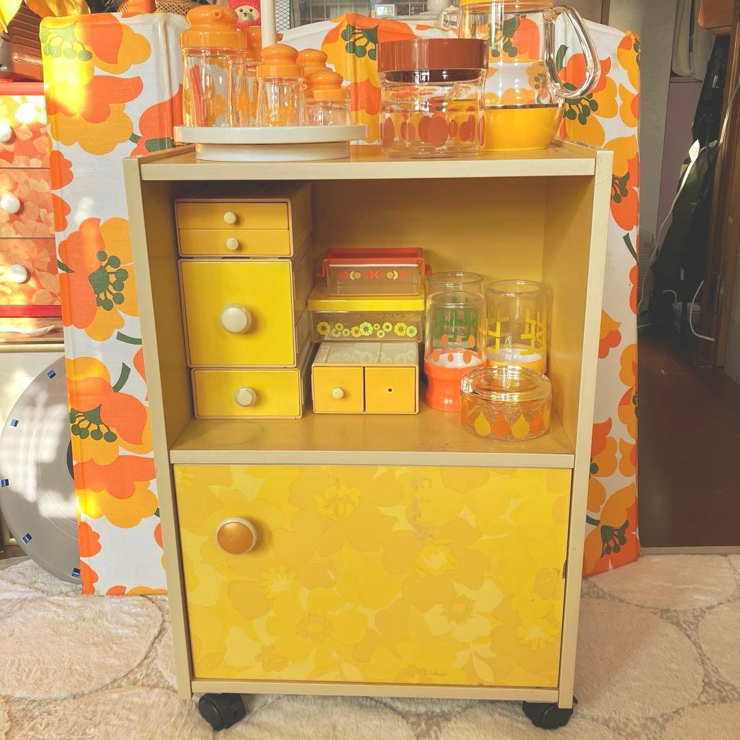 昭和レトロ 棚 キャスター付き レトロポップ