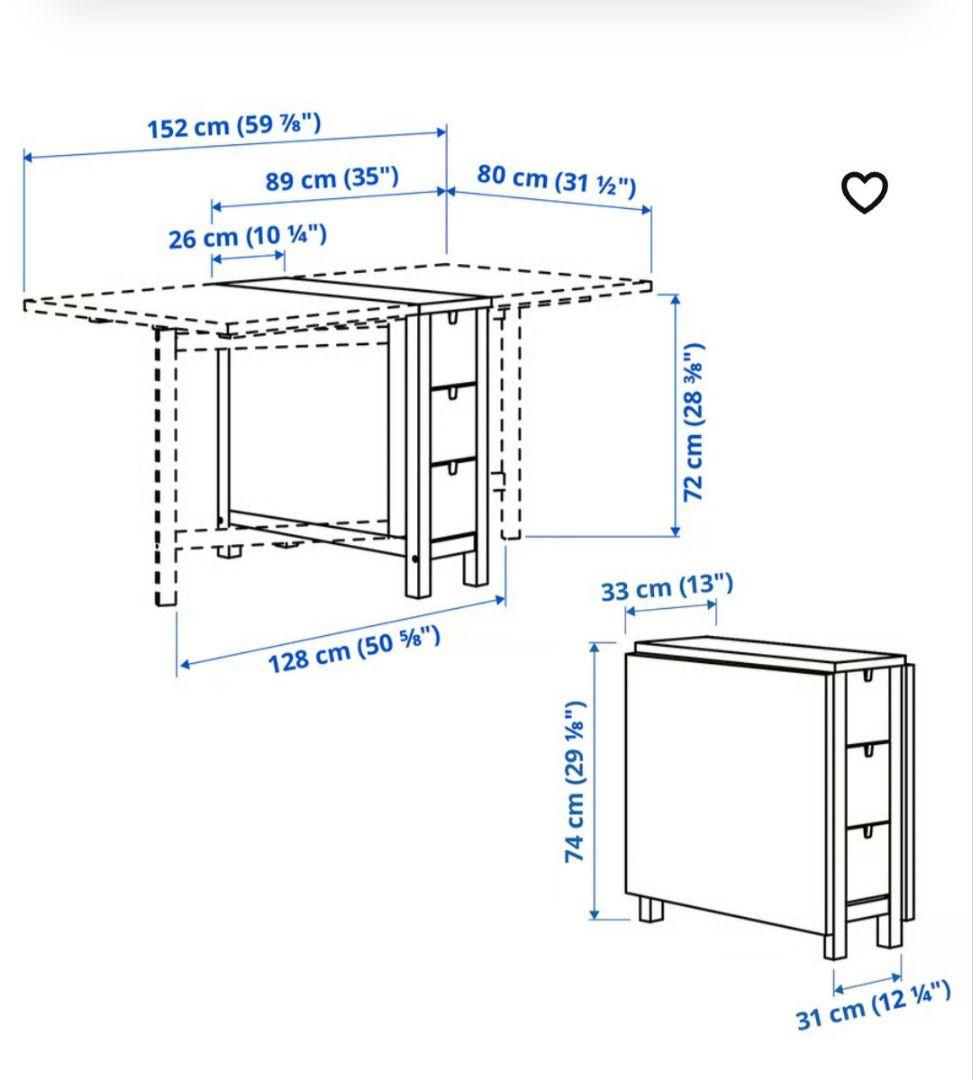 IKEA ノールデン ゲートレッグ テーブル
