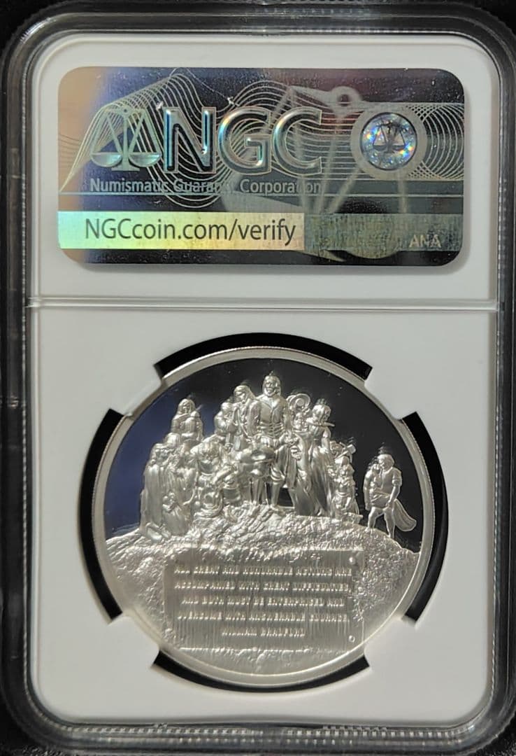 最高鑑定 2020年 クック諸島 銀貨 NGC PL70 メイフラワー号 コイン