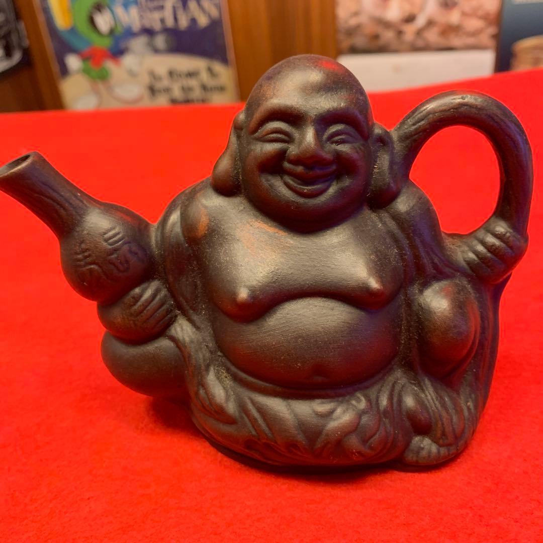 2095 七福神布袋様陶器水差し急須型置物