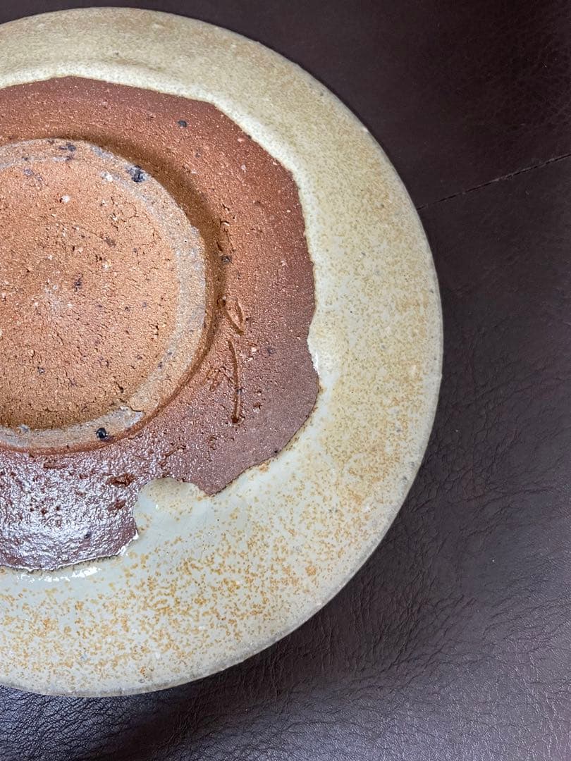 西岡小十　絵斑唐津皿　唐津焼　中皿