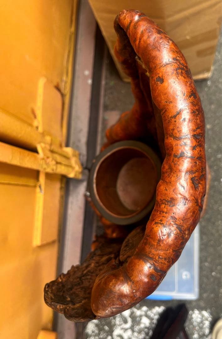花台 木瘤 茶道具 華道 逸品 自然木 瘤付き 花器・銅根木 古美術