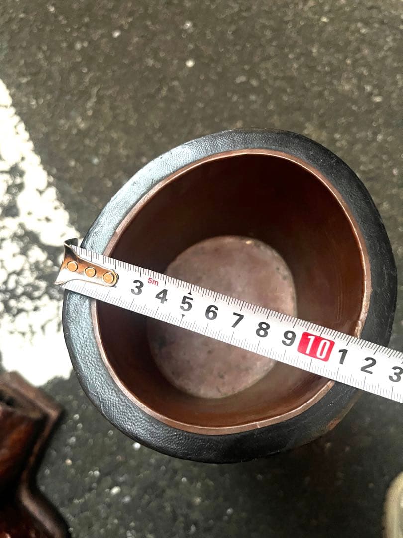 花台 木瘤 茶道具 華道 逸品 自然木 瘤付き 花器・銅根木 古美術