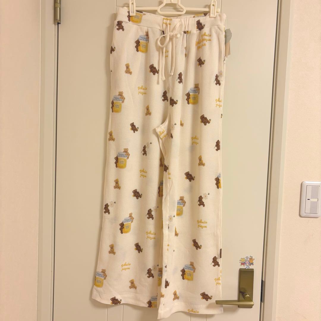 【gelato pique】はちみつベア柄プルオーバー＆ロングパンツ