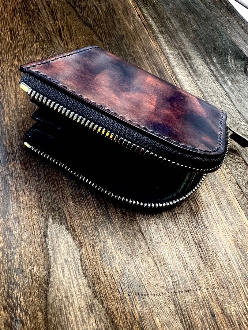 ☆L字ファスナーコンパクト財布　『ROCADO シェルコードバン【MUSEUM】