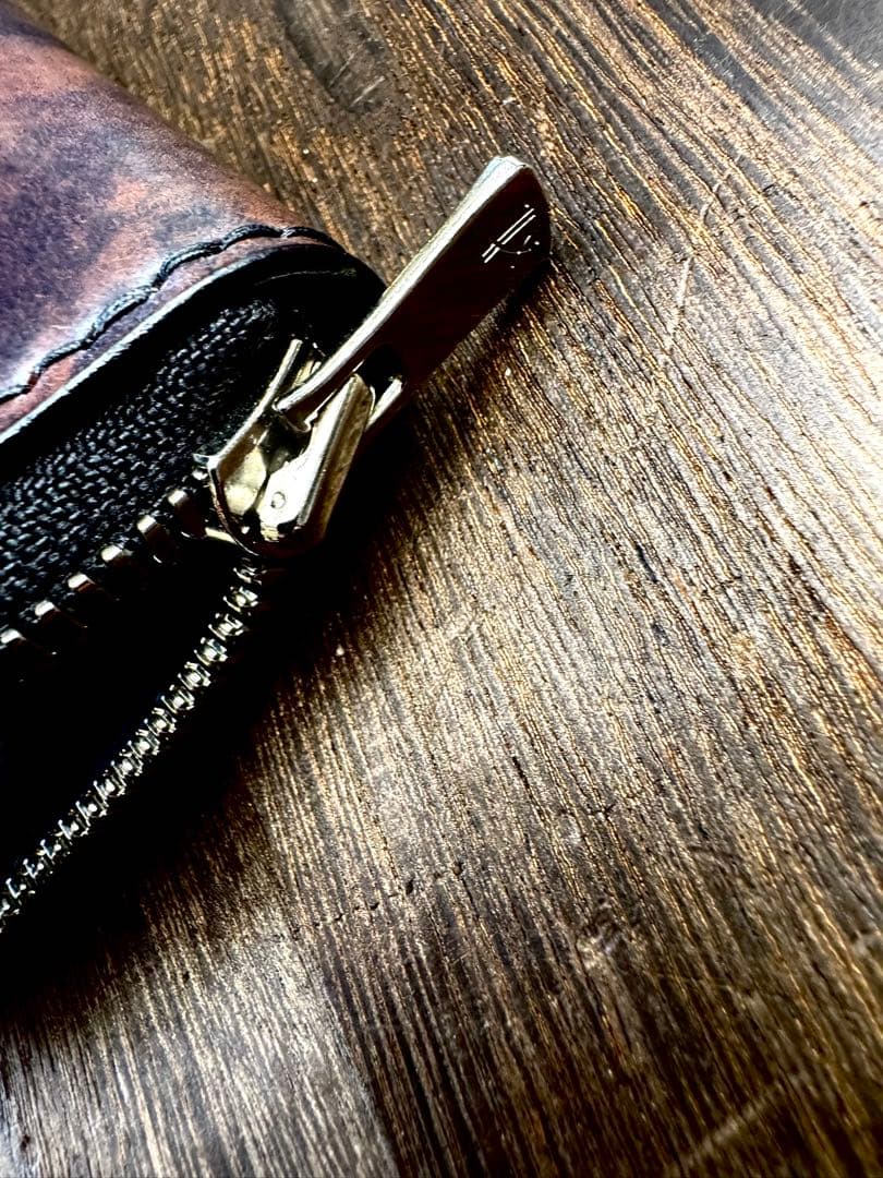 ☆L字ファスナーコンパクト財布　『ROCADO シェルコードバン【MUSEUM】