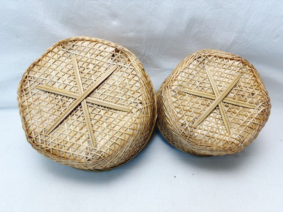 ほぼ未使用 茶道具 又妙斎好写 唐筆篭炭斗 一双（炉