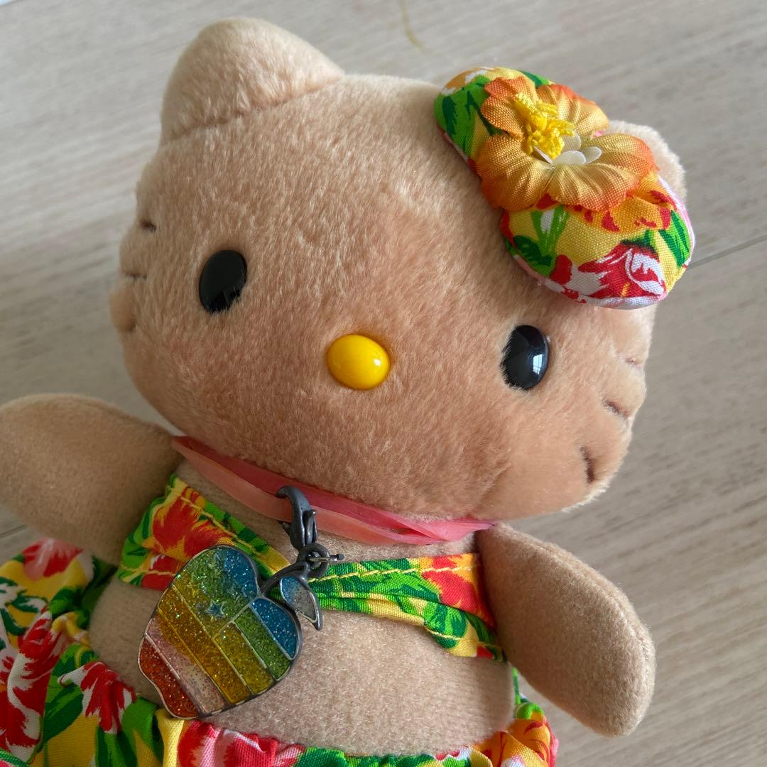 サンリオ　日焼けキティ ハイビスカス　ぬいぐるみ　レトロ　レア　非売品　平成