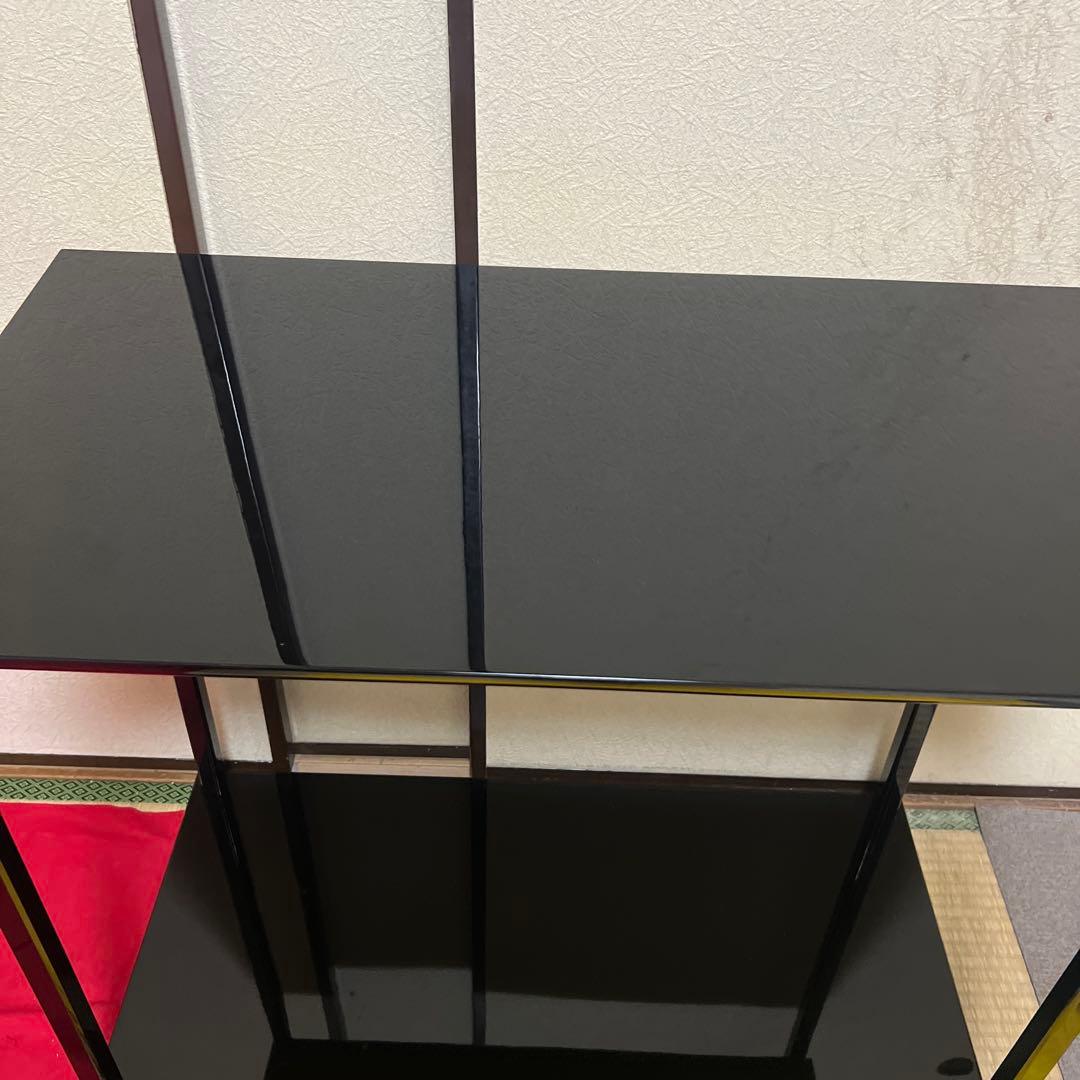 茶道具 茶棚 輪島塗 真台子 塗師 若島孝雅 作 供箱 共布