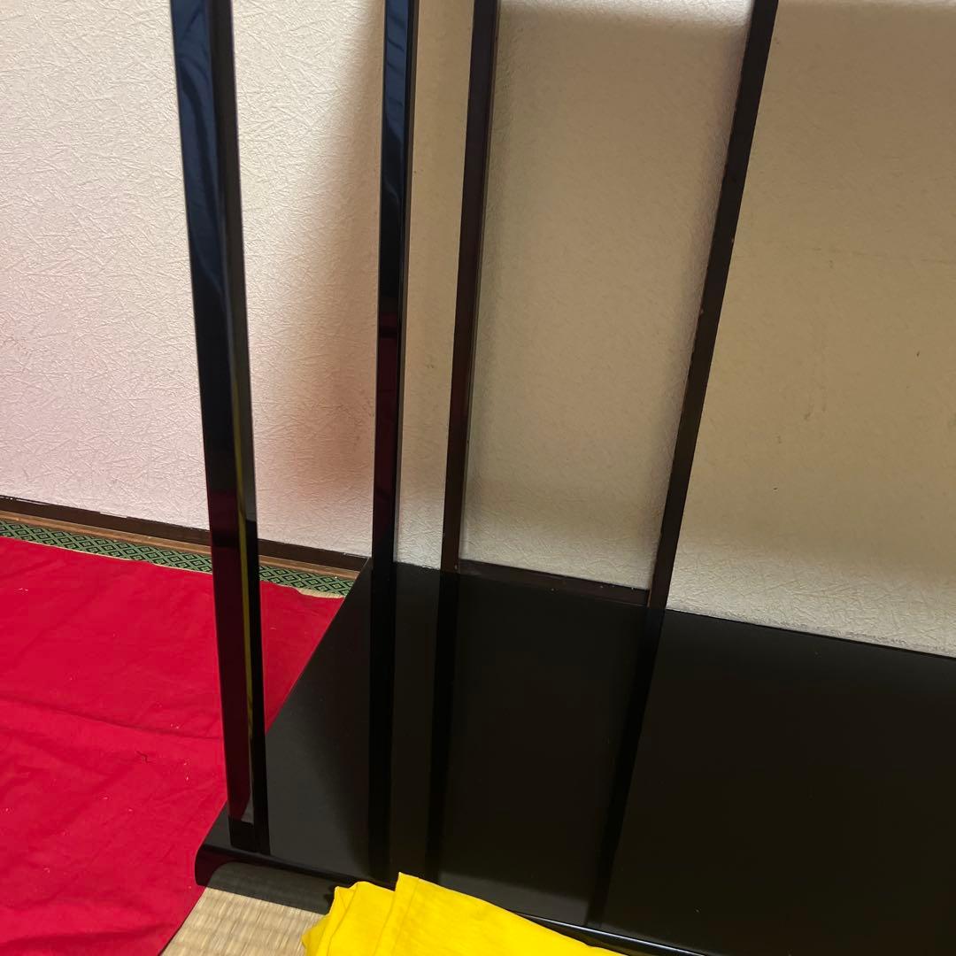 茶道具 茶棚 輪島塗 真台子 塗師 若島孝雅 作 供箱 共布