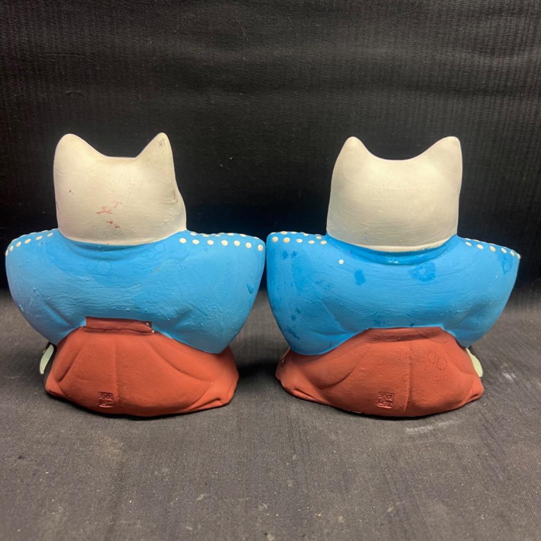 〇※後Dc1006 招き猫 招福猫 中猫 住吉初辰 左右一対 - メルカリ