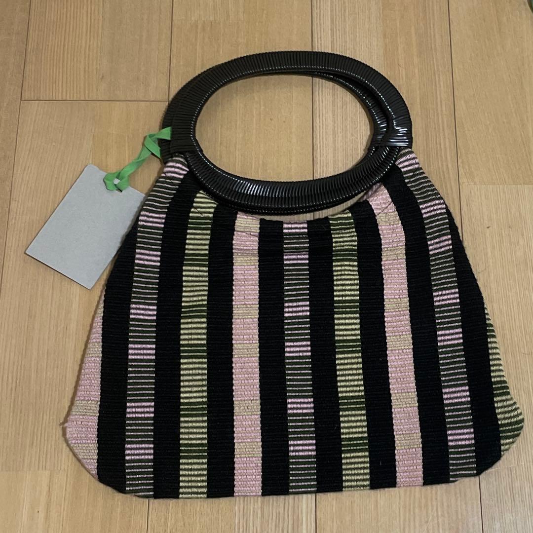 MARNI MARKET ストライプトートバッグ