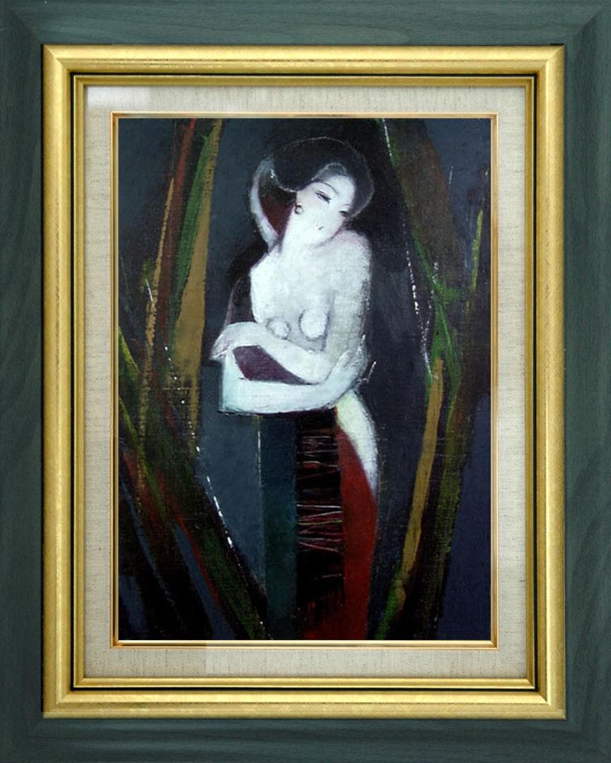 油絵 菅家令子 絵 絵画 インテリア F6-82023 人物 女性像