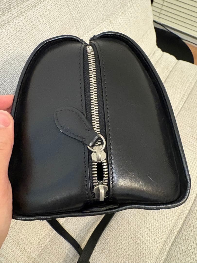 Ralph Lauren 黒 レザーハンドバック　ショルダーバッグ　ミニボストン