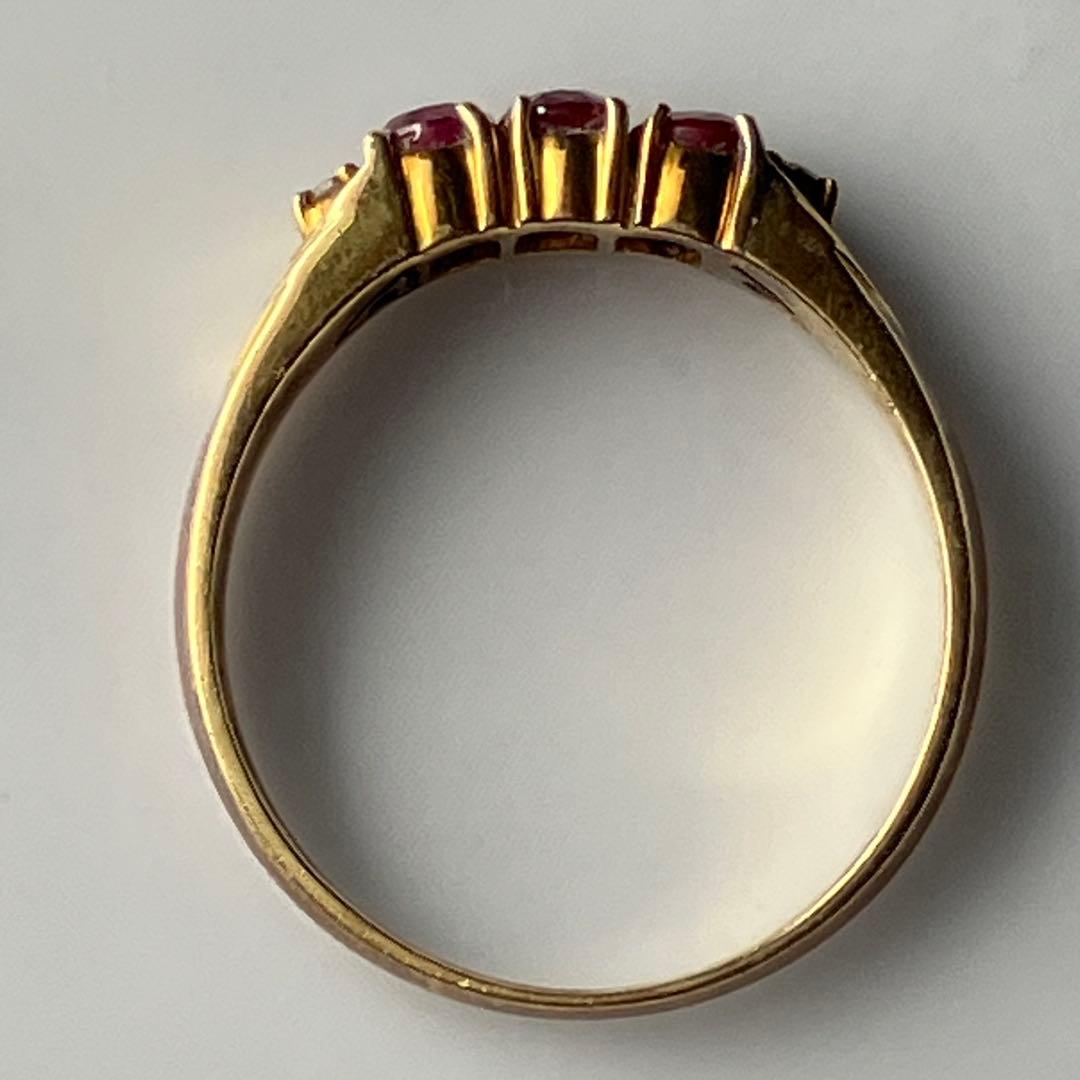 【鑑別付】ルビー ダイヤモンド リング 11号